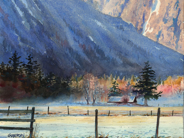 Bella Coola Winter – Watercolor Painting